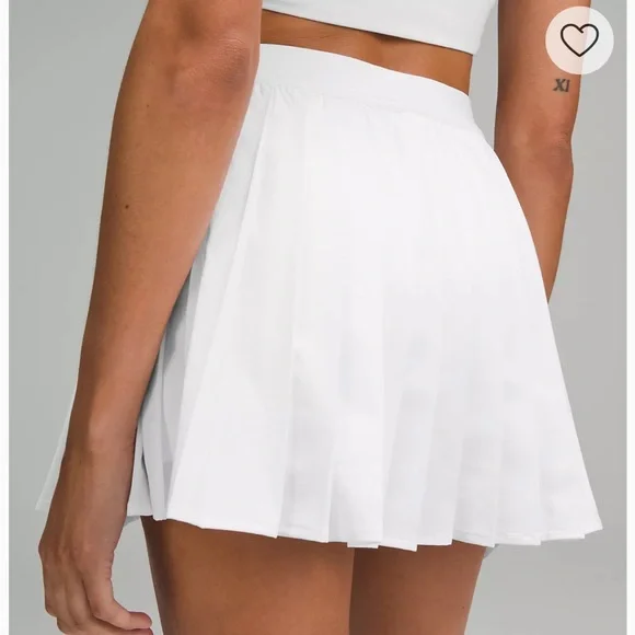 🚨SOLD🚨[NWOT] LULULEMON "High-Rise Pleated Tennis Skirt" in White: Sz 10 - Picture 3 of 13
